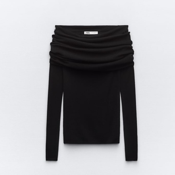 Zara Off The Shoulder Knit Top - Picture 6 of 11